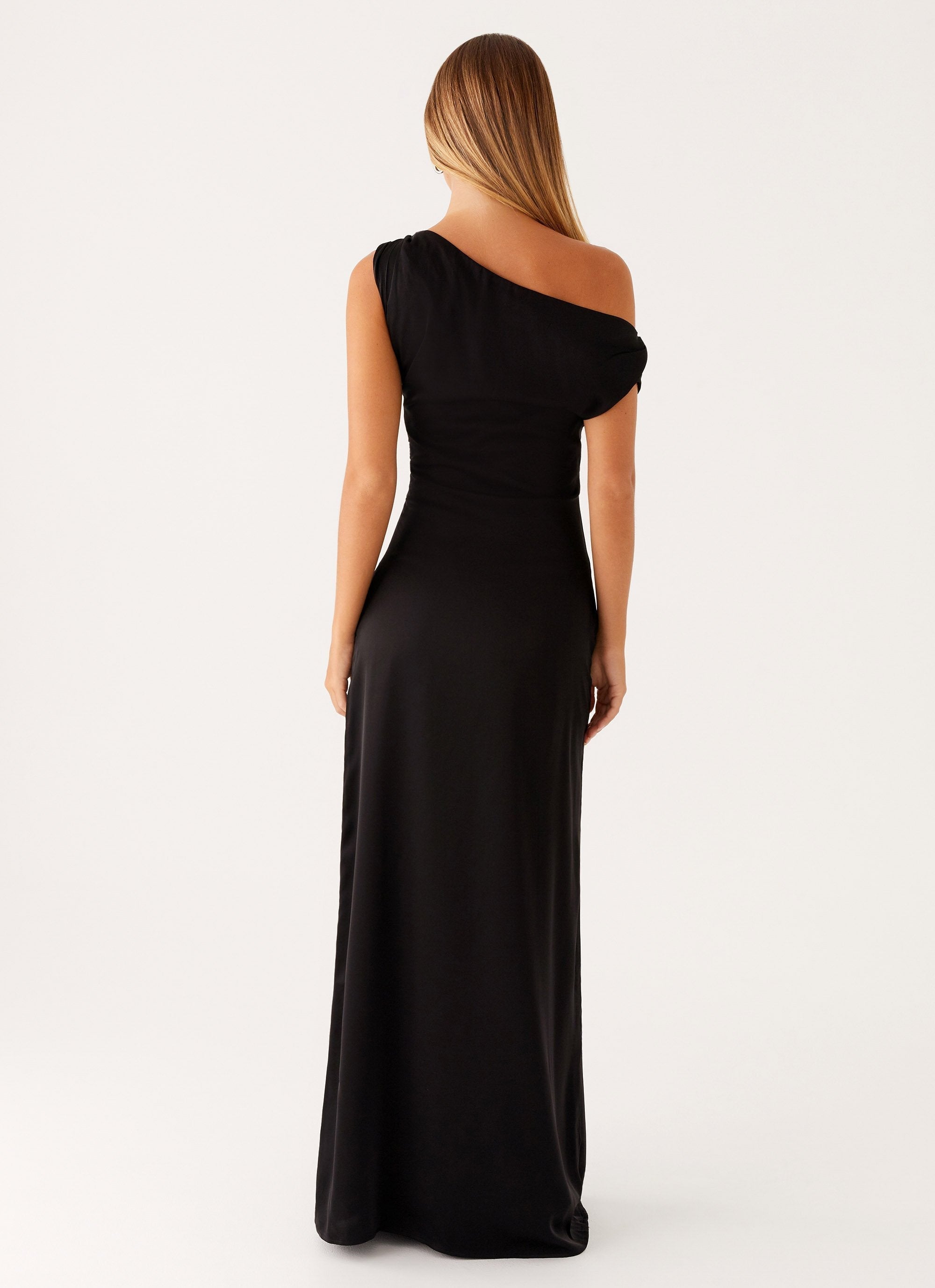 Léa Long Satin Dress Heart of Crystal