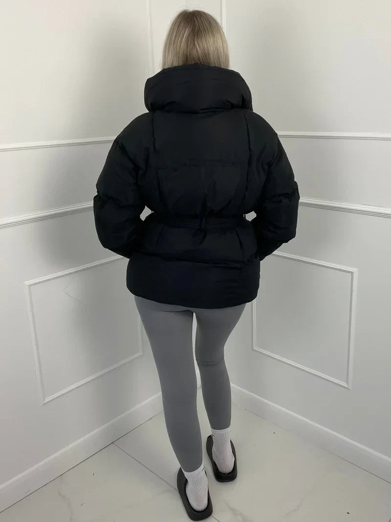 Karly Short Belted Puffer Jacket