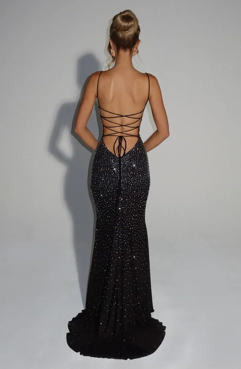 Serena Crystal Maxi Dress